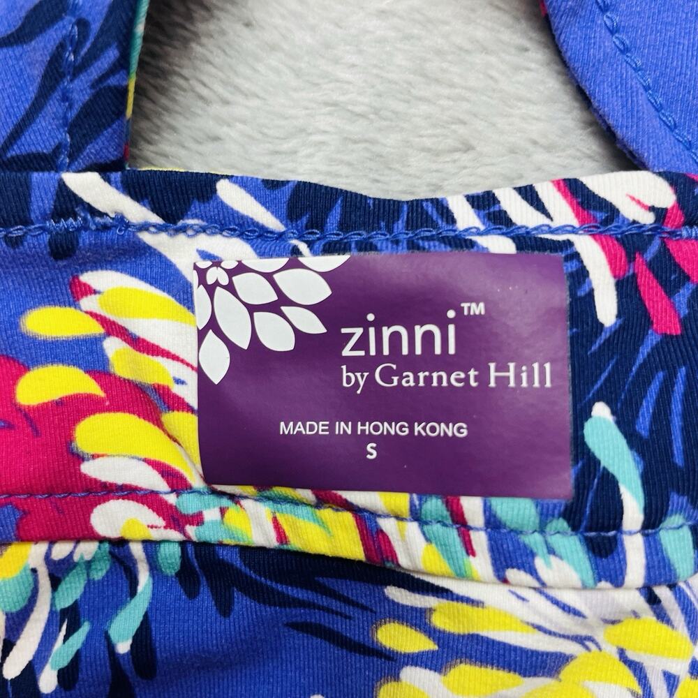 Zinni Garnett Hill Yoga Dress Womens S Purple Floral Shelf Bra Racer Back Active - Picture 4 of 8